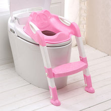 Load image into Gallery viewer, 2 Colors Folding Baby Potty Infant Kids Toilet Training Seat with Adjustable Ladder Portable Urinal Potty Training Seat Children